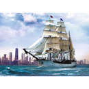 500 Piece Jigsaw Puzzles, Sailing towards Chicago, Lake Michigan, City Skyline, Adult Puzzles, Trefl  37120