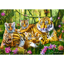 500 Piece Jigsaw Puzzles, Family of Tigers, Jungle, Wild Animals, Tiger Cubs, Big Cats, Adult Puzzles, Trefl 37350