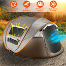 5-8 Person Pop Up Tent Automatic Setup Camping Tent Waterproof InstantÊSetup Tent with 4 Mosquito Net Windows Carrying Bag for Hiking Climbing Adventu