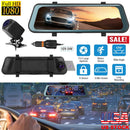 FHD 1080P Car DVR Dash Camera 9.66In Vehicle Driving Recorder w/ G Sensor Parking Monitoring Seamless Recording
