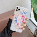 Frosted Transparent Creative Flower Phone Case