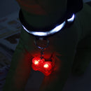 New  LED Dog Bone Shape ID Tag Pet Safety Collar Pendant