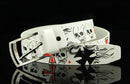 Pin Buckle Men's Leather Skull Casual Belt