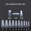 500 Transparent Natural Color Ballet Fake Nails
