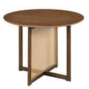 37.5 Inch Round Dining Table with Cross Pedestal Base