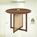 37.5 Inch Round Dining Table with Cross Pedestal Base