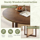 37.5 Inch Round Dining Table with Cross Pedestal Base