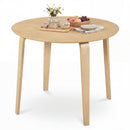 37.5" Round Dining Table with Rubber Wood Legs for Small Space