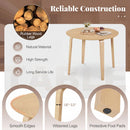 37.5" Round Dining Table with Rubber Wood Legs for Small Space