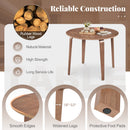 37.5" Round Dining Table with Rubber Wood Legs for Small Space