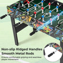 37 Inch Mini Foosball Table 2-in-1 Game Table with Detachable Legs for Tabletop-Black