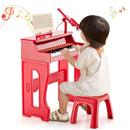 37 Keys Music Piano with Microphone Kids Piano Keyboard with Detachable Music Stand