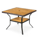 37" Square Outdoor Dining Table with Acacia Wood Top