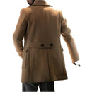 Men's Long-Sleeve British-Style Fashionable Wool Coat