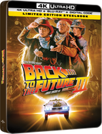 Back to the Future Part III Limited Edition Steelbook (4K Ultra HD + Blu-ray™ + Digital Code) [TEMPORARILY PRE-SOLD OUT: Expected Availability October 14, 2025!]
