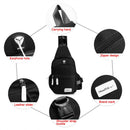 Unisex Sling Backpack Nylon Chest Shoulder Crossbody Bag Travel Sports Cycle Knapsack