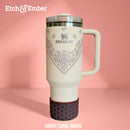 Conch Floral Mauve WAFFLE Tumbler Boot -fits 20-40oz