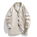 New Men's Casual Loose Mid-length Woolen Trench Coat