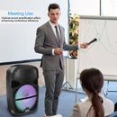 iNOVA Wireless Speaker Portable PA Karaoke System with Wired Microphone 15" Subwoofer Sound System w/ DJ Lights Remote Control