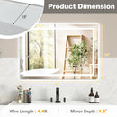 Defogging LED Bathroom Mirror with Memory Function and Anti-Fog