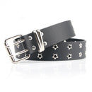 Women's Casual Star Double Row Air Hole Belt