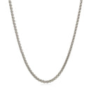2.1mm 14k White Gold Round Wheat Chain