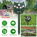 Ultrasonic Solar Animal Repeller Outdoor Mole Snake Squirrel Mouse Chaser Waterproof Bird Deer Dog Cat Deterrent with 5 Gears for Farm Garden Yard