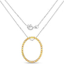 3.84 Carat Genuine Yellow Sapphire .925 Sterling Silver Pendant