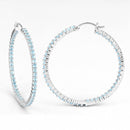 3.60 Carat Genuine Swiss Blue Topaz .925 Sterling Silver Earrings