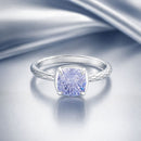 925 Sterling Silver Ring with Pavé Setting CZ, Size 6.0
