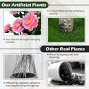Artificial Camellia Tree 39.5" with Cement Pot