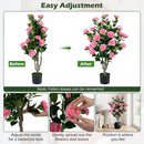 Artificial Camellia Tree 39.5" with Cement Pot