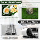 Artificial Camellia Tree 39.5" with Cement Pot