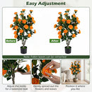 Artificial Camellia Tree 39.5" with Cement Pot