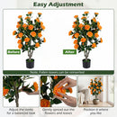 Artificial Camellia Tree 39.5" with Cement Pot
