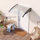 Door Awning 39x30 Inch Polycarbonate Window Canopy