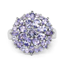 2.79 Carat Genuine Tanzanite .925 Sterling Silver Ring