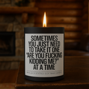 One "Are You F--king Kidding Me" at a Time Scented Candle