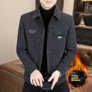 New Mens Fleece-lined Thickened Lapel Jacket
