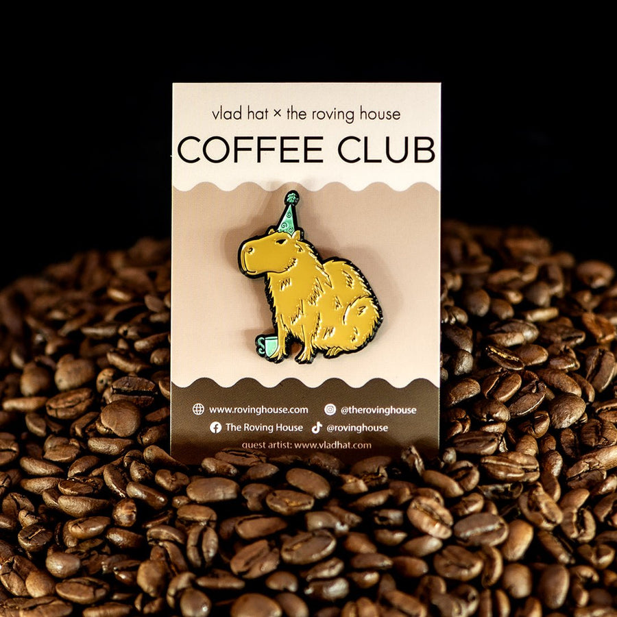 Capybara Coffee Club Enamel Pin