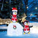 3D Pre-Lit Indoor Outdoor Xmas Holiday with 170 Cold-White LED Lights for Home
