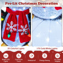 3D Pre-Lit Indoor Outdoor Xmas Holiday with 170 Cold-White LED Lights for Home