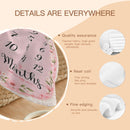 Personalized Baby Milestone Round Blanket with Name - Pink Floral Design with Month Numbers 1-12 and White Ruffle Edge - Baby Girl Gift