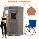 3L Portable Steam Sauna for Home Fast-Heat with 9-Level Remote Control and Folding Chair