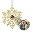 Personalized Photo Projection Teardrop Crystal Snowflake Ornament