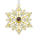 Personalized Photo Projection Teardrop Crystal Snowflake Ornament