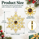 Personalized Photo Projection Teardrop Crystal Snowflake Ornament