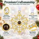 Personalized Photo Projection Teardrop Crystal Snowflake Ornament