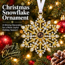 Personalized Photo Projection Teardrop Crystal Snowflake Ornament