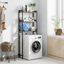 Over The Toilet Storage Rack with Hooks and Adjustable Bottom Bar